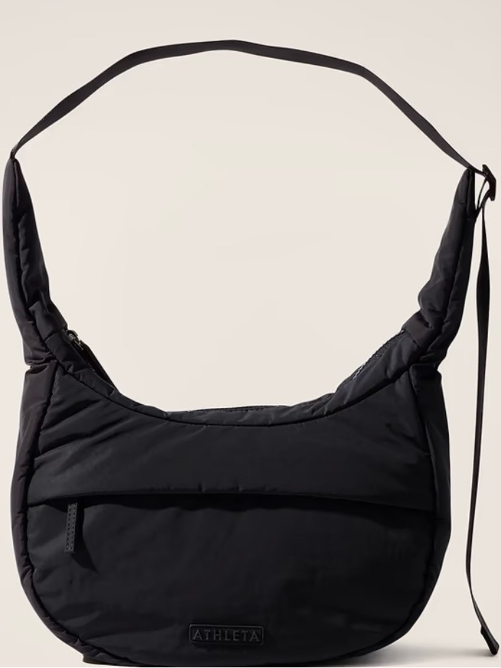 Athleta Black Padded Crescent Crossbody Shoulder Bag - Picture 2 of 4